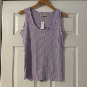 LOFT light purple tank top, size Large.